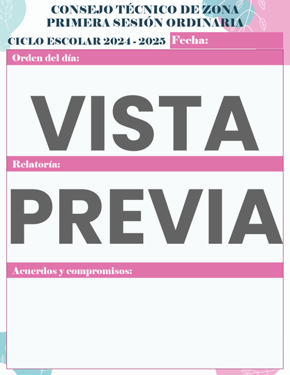 Agenda Flores SUPERVISOR Primaria Ciclo Escolar 2024 - 2025