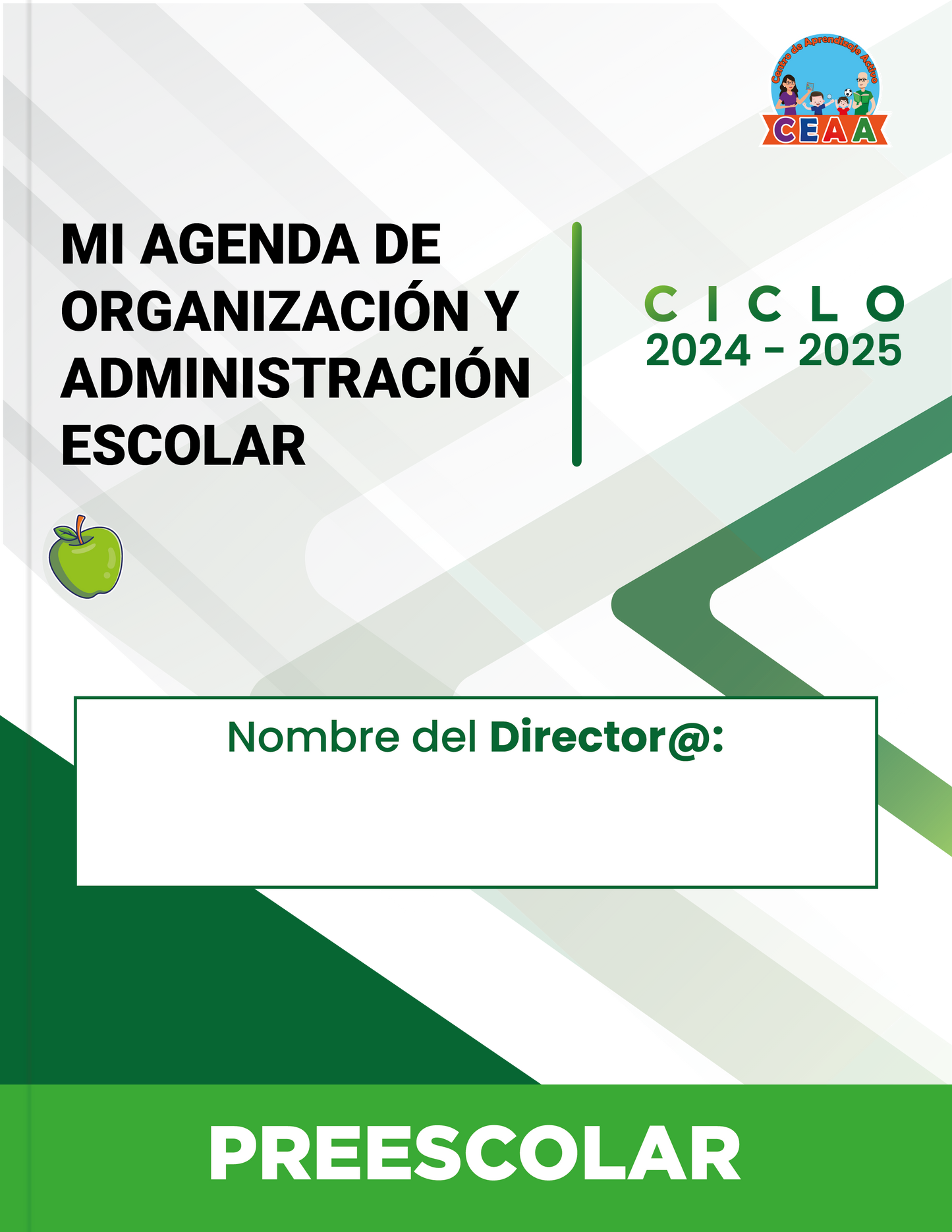 Mi Agenda Formal DIRECTOR Preescolar Ciclo Escolar 2024 - 2025 en PDF