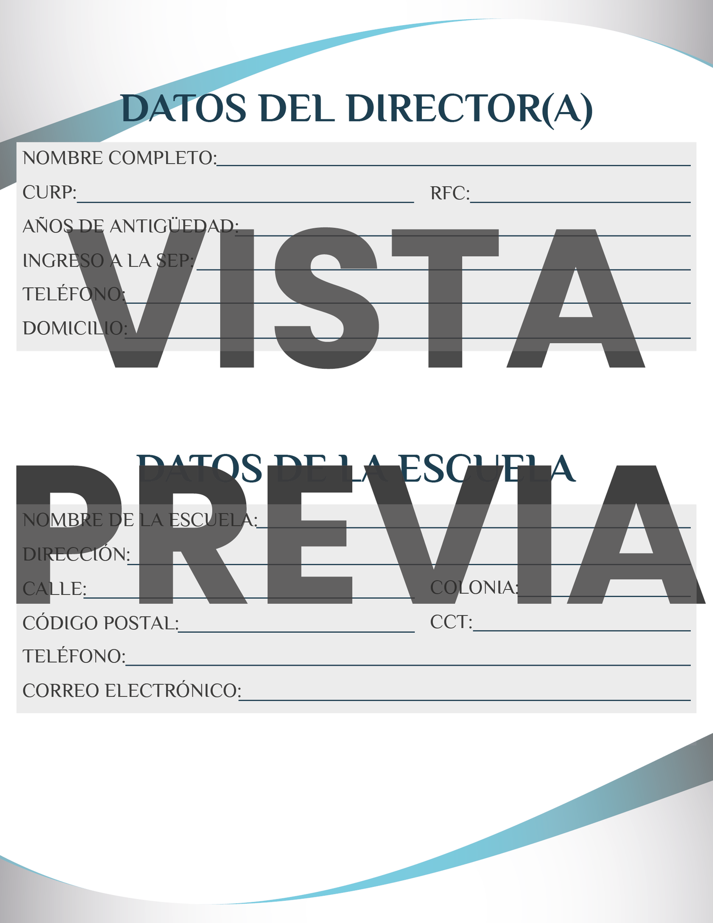 Agenda Formal DIRECTOR Secundaria Ciclo Escolar 2024 - 2025