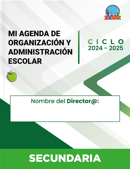 MI agenda Formal DIRECTOR Secundaria Ciclo Escolar 2024 - 2025 en PDF