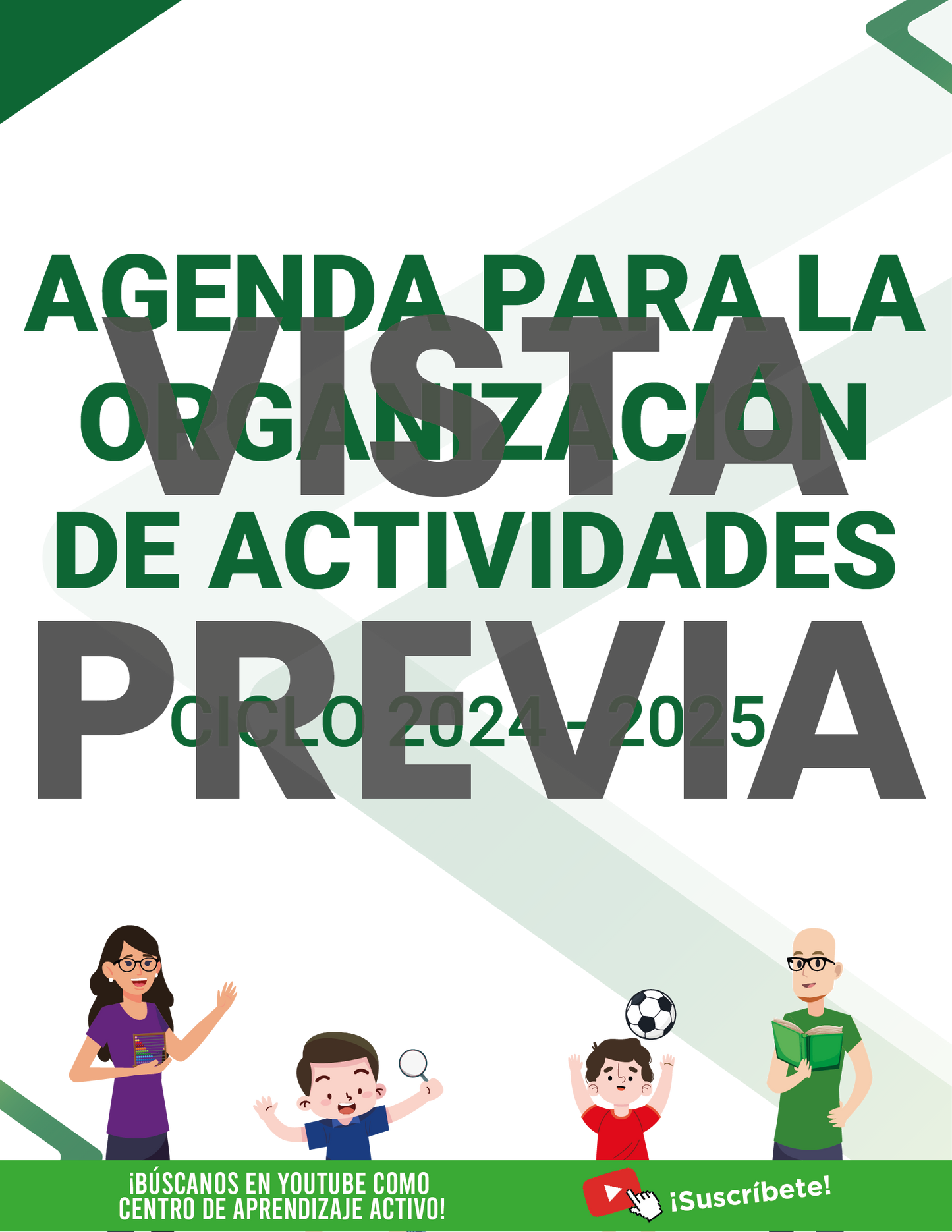 Mi Agenda Formal MAESTRO Preescolar Ciclo Escolar 2024 - 2025 en PDF