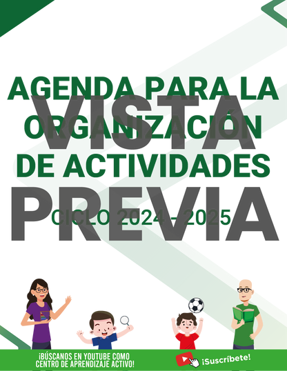 Mi Agenda Formal MAESTRO Preescolar Ciclo Escolar 2024 - 2025 en PDF