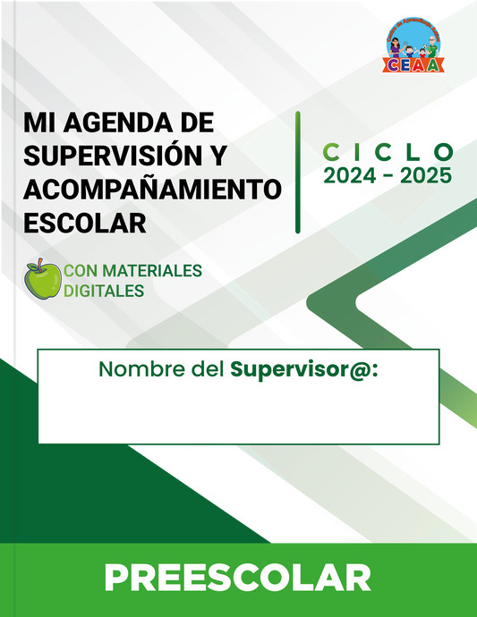 Mi Agenda Formal SUPERVISOR Preescolar Ciclo Escolar 2024 - 2025 en PDF