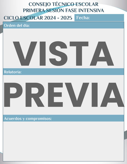 Agenda Formal SUPERVISOR Primaria Ciclo Escolar 2024 - 2025
