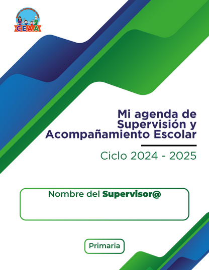 Agenda Formal SUPERVISOR Primaria Ciclo Escolar 2024 - 2025 en PDF