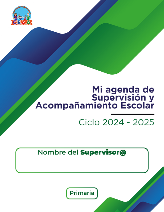 Agenda Formal SUPERVISOR Primaria Ciclo Escolar 2024 - 2025 en PDF