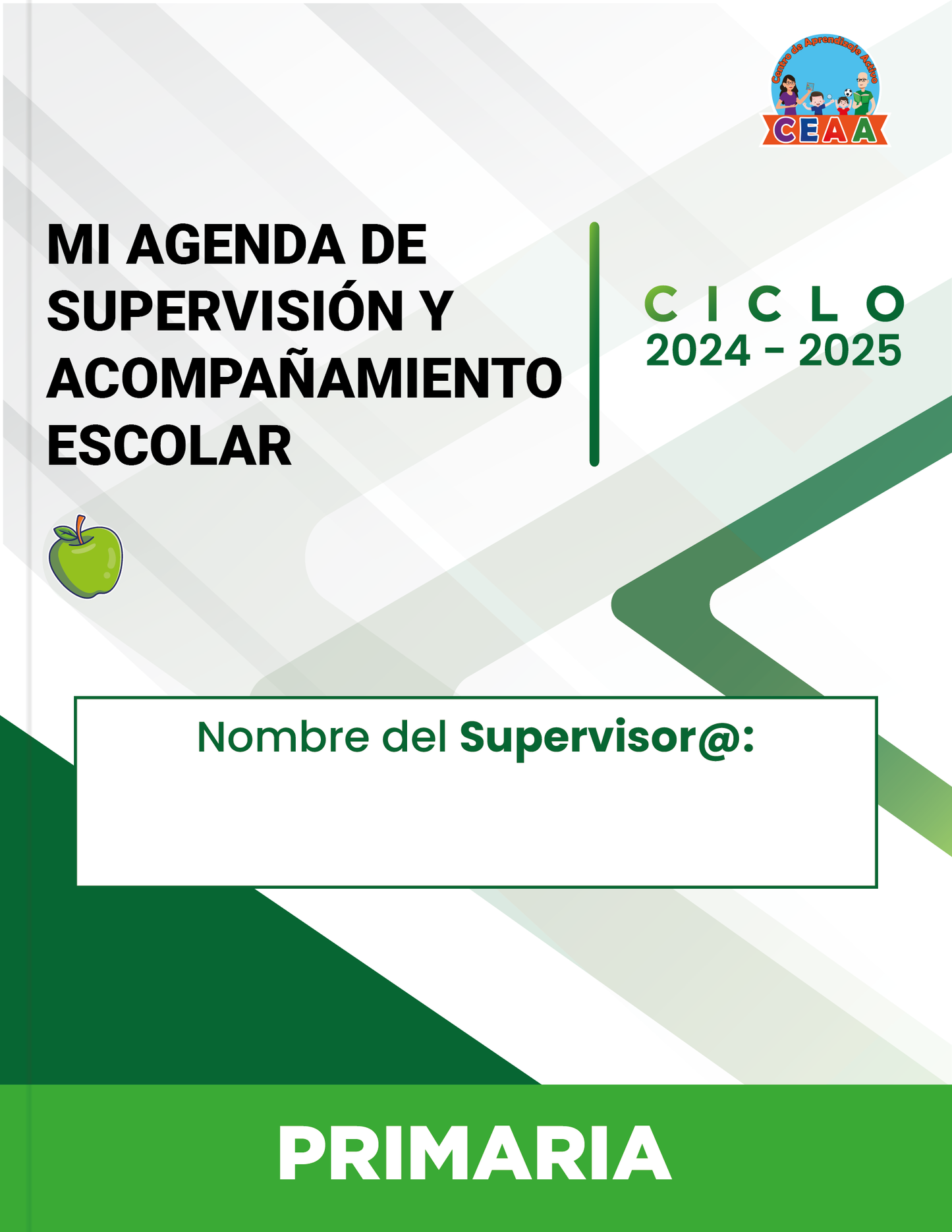 Mi Agenda Formal SUPERVISOR Primaria Ciclo Escolar 2024 - 2025