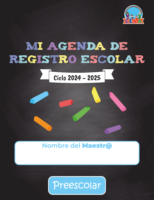 Agenda Gises MAESTRO Preescolar Ciclo Escolar 2024 - 2025 en PDF