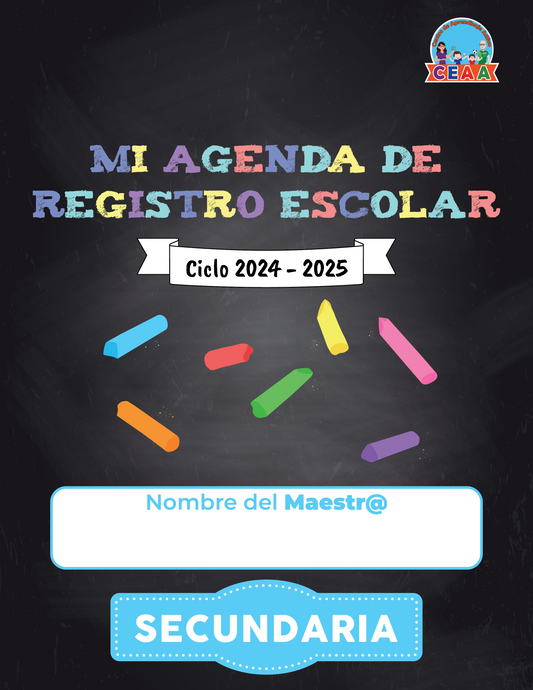 Agenda Gises MAESTRO Secundaria Ciclo Escolar 2024 - 2025