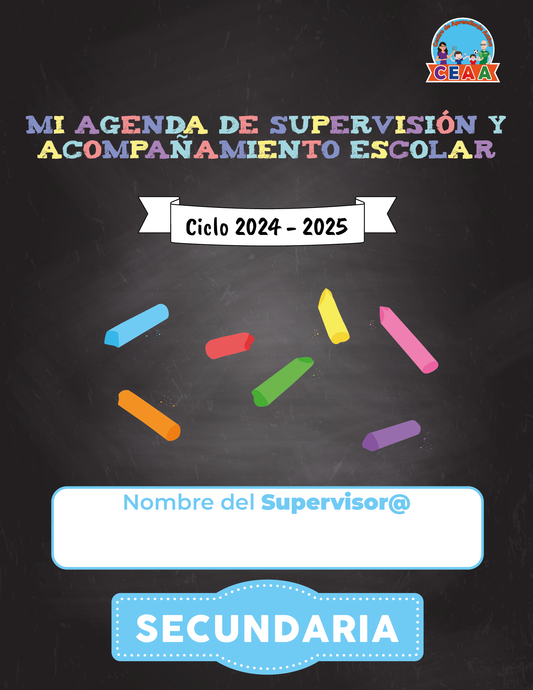 Agenda Gises SUPERVISOR Secundaria Ciclo Escolar 2024 - 2025