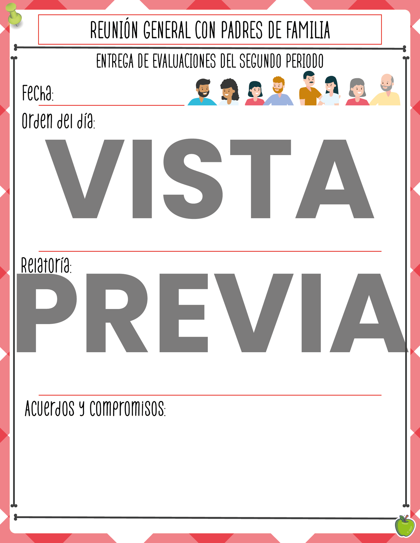 Agenda Roja MAESTRO Preescolar Ciclo Escolar 2024 - 2025 en PDF