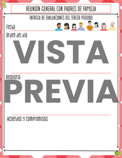 Agenda Roja MAESTRO Primaria Ciclo Escolar 2024 - 2025 en PDF