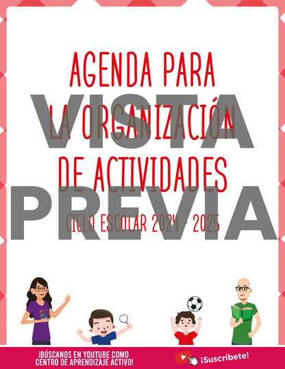 Agenda Roja MAESTRO Primaria Ciclo Escolar 2024 - 2025 en PDF