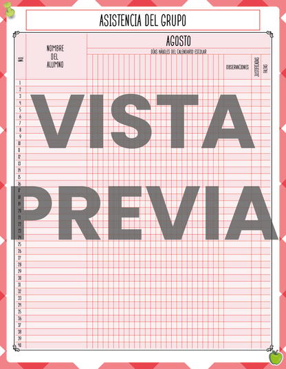 Agenda Roja MAESTRO Primaria Ciclo Escolar 2024 - 2025 en PDF