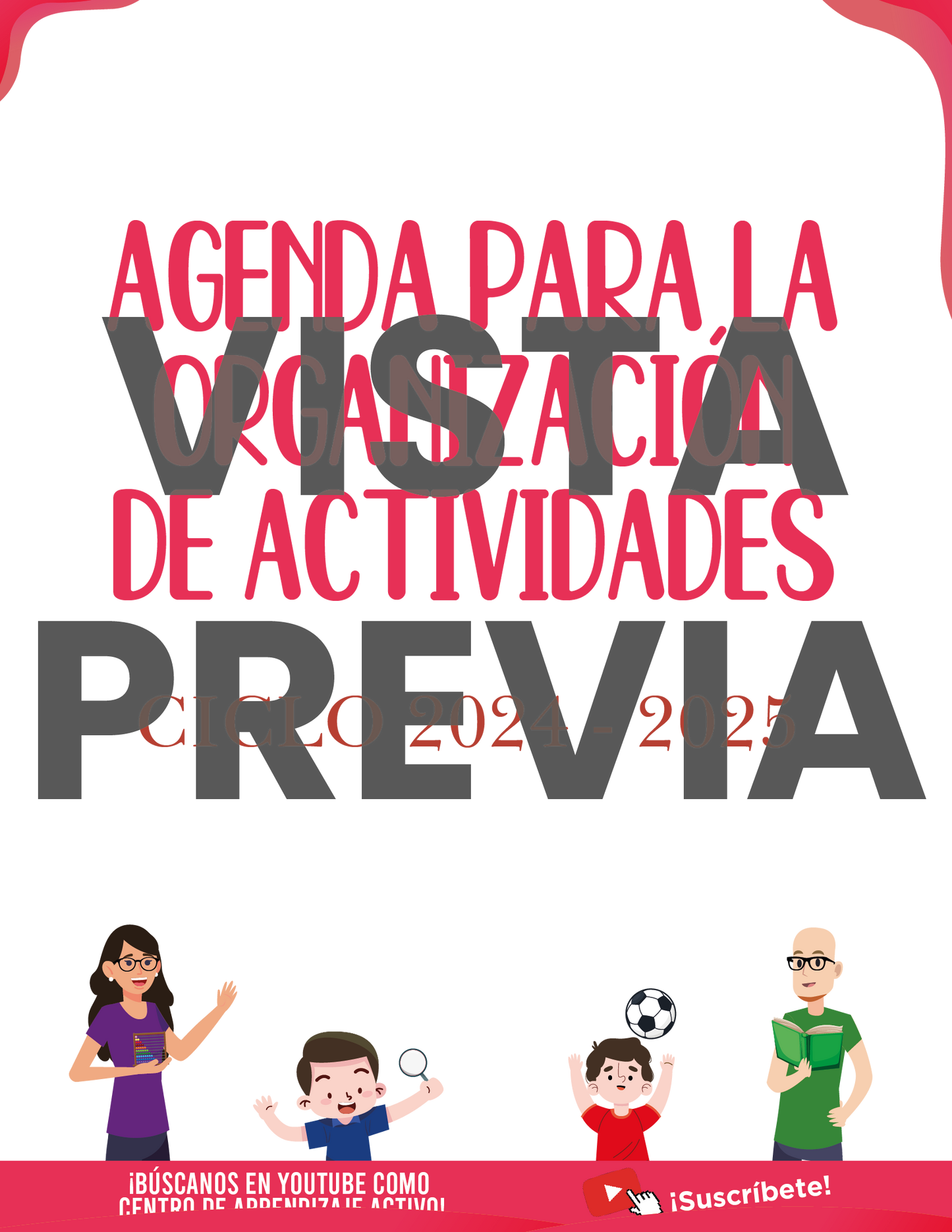 Agenda Rosa DIRECTOR Secundaria Ciclo Escolar 2024 - 2025 en PDF