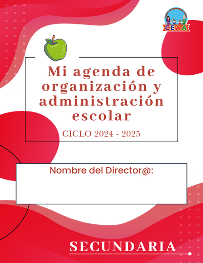 Agenda Rosa DIRECTOR Secundaria Ciclo Escolar 2024 - 2025 en PDF