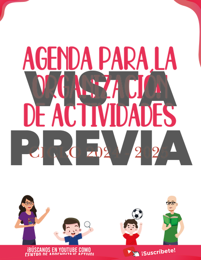 Agenda Rosa SUPERVISOR Preescolar Ciclo Escolar 2024 - 2025 en PDF