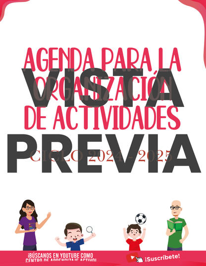 Agenda Roja SUPERVISOR Secundaria Ciclo Escolar 2024 - 2025