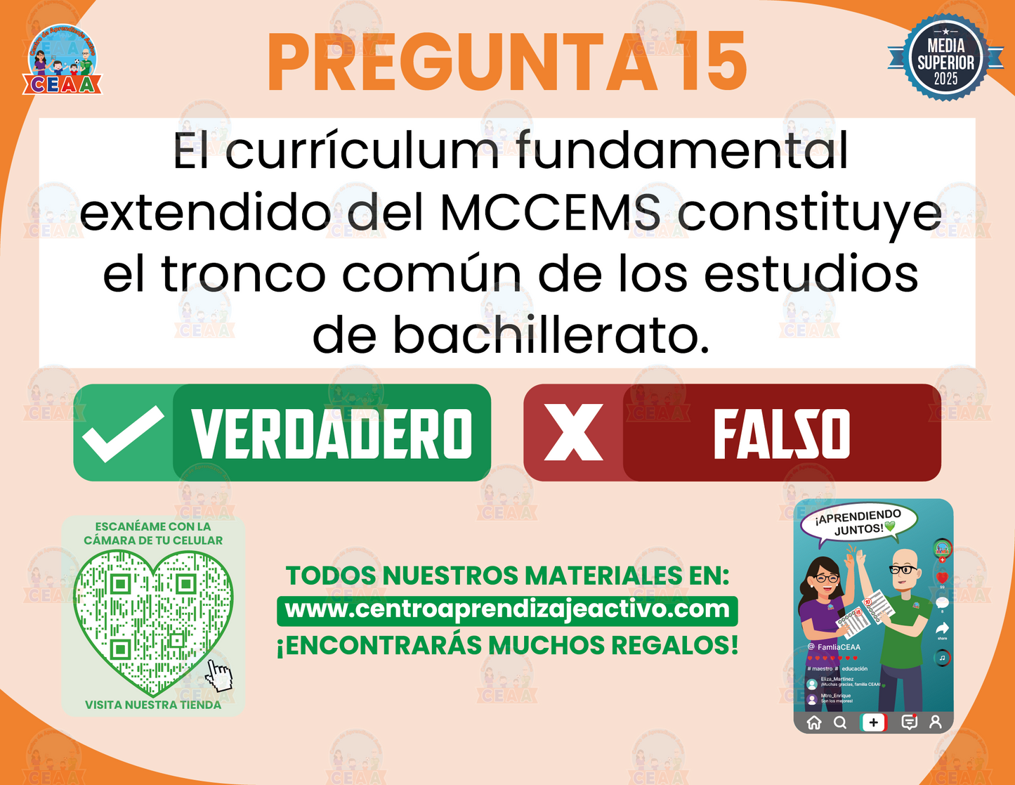 Cuadernillo de Estudio - Anexo del ACUERDO Número 09/08/23 - Verdadero o Falso Media Superior