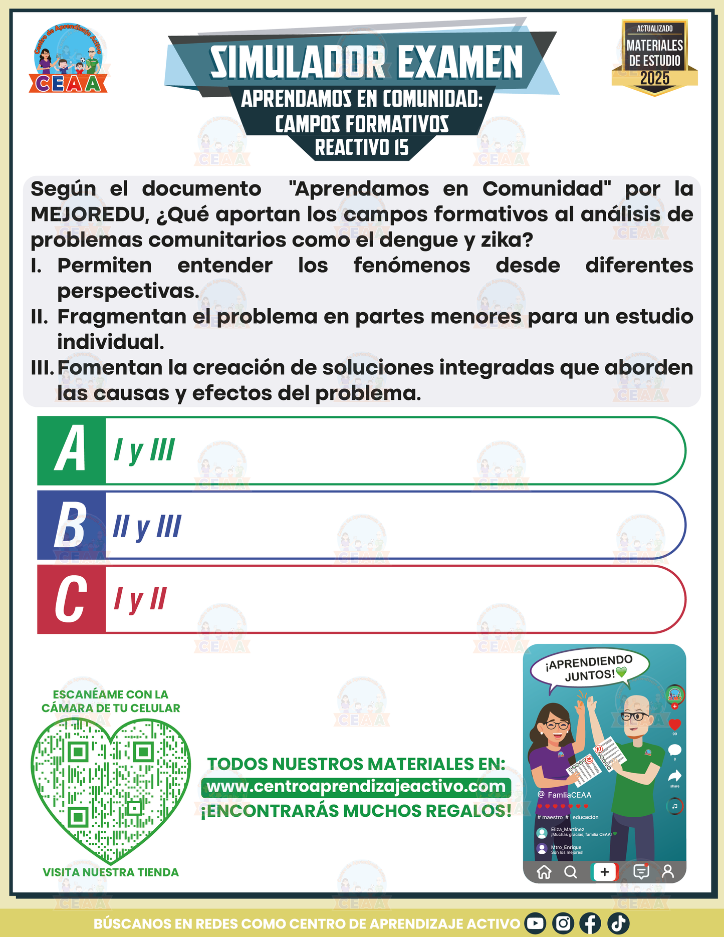 Simulador de Examen Aprendamos en Comunidad Campos Formativos en PDF