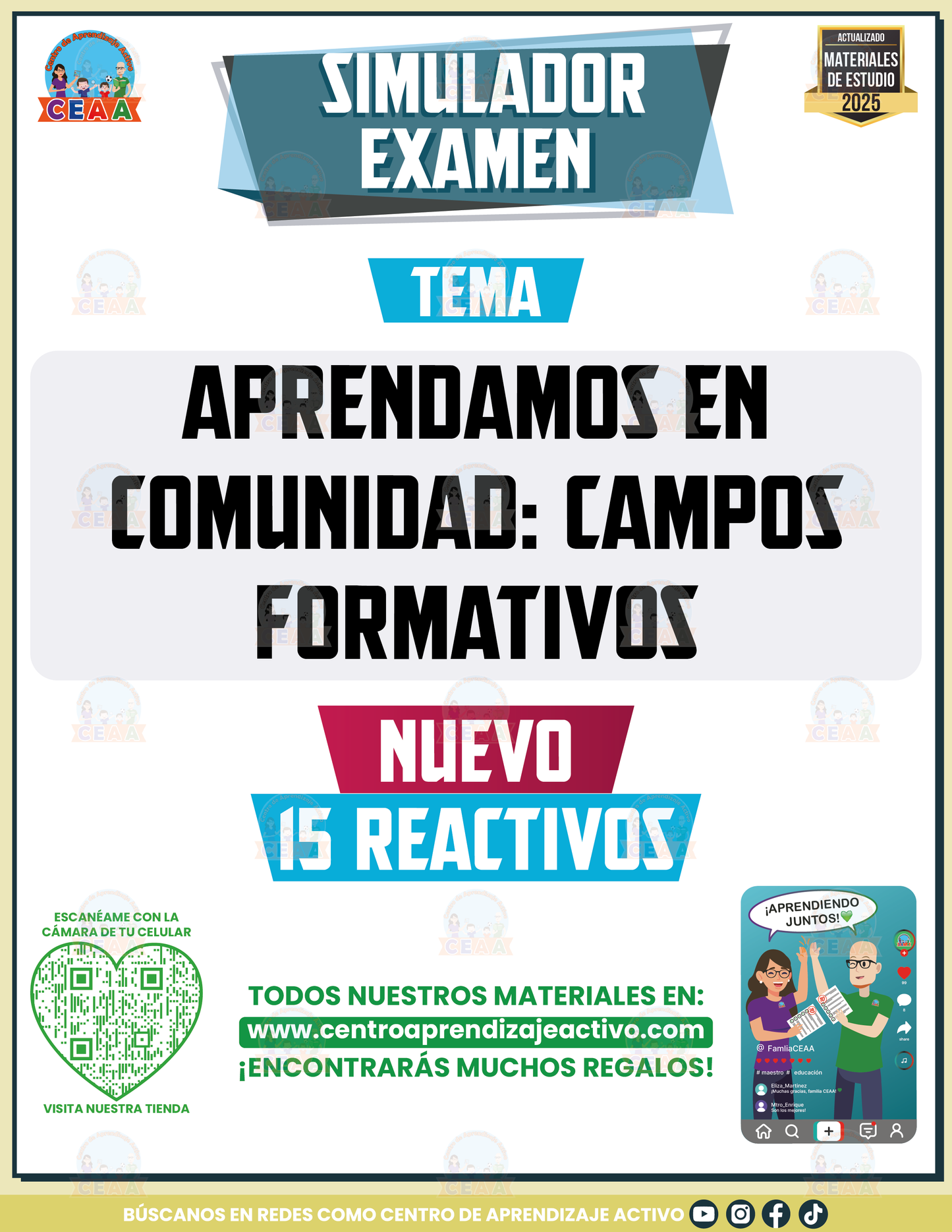 Simulador de Examen Aprendamos en Comunidad Campos Formativos en PDF