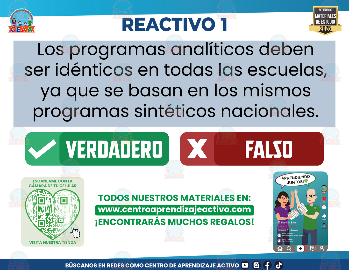 Cuadernillo de Estudio - Reconociendo Nuestro Contexto Fascículo 1 - Verdadero o Falso