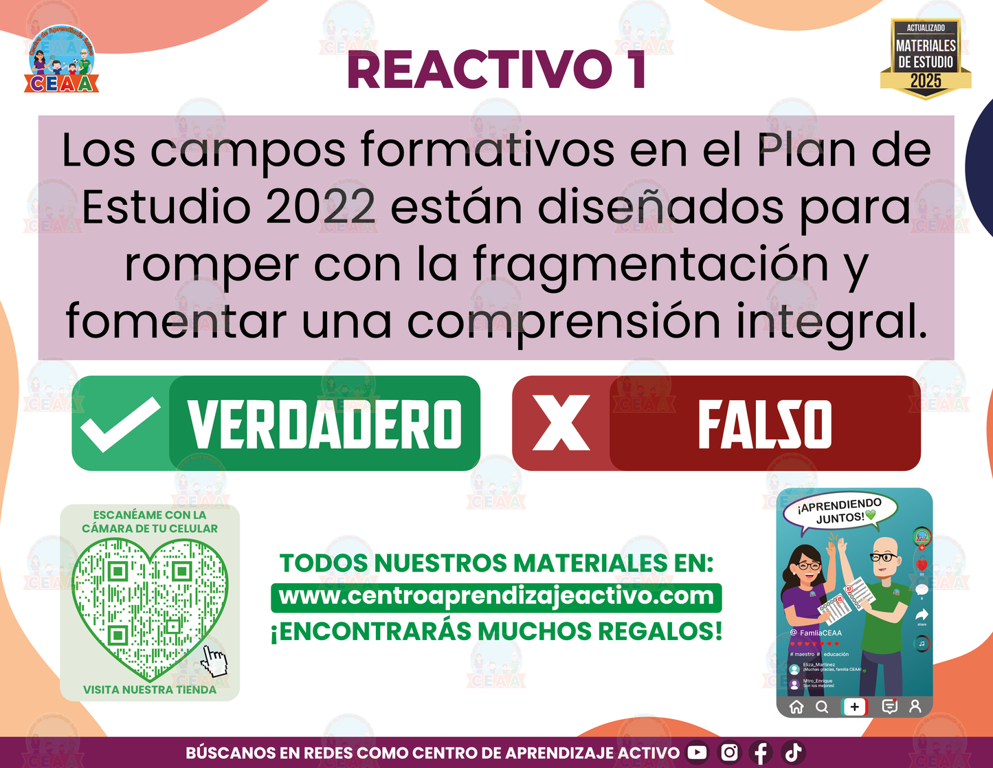 Cuadernillo de Estudio - Los Campos Formativos para Comprender y Transformar Nuestra Realidad Fascículo 3 - Verdadero o Falso