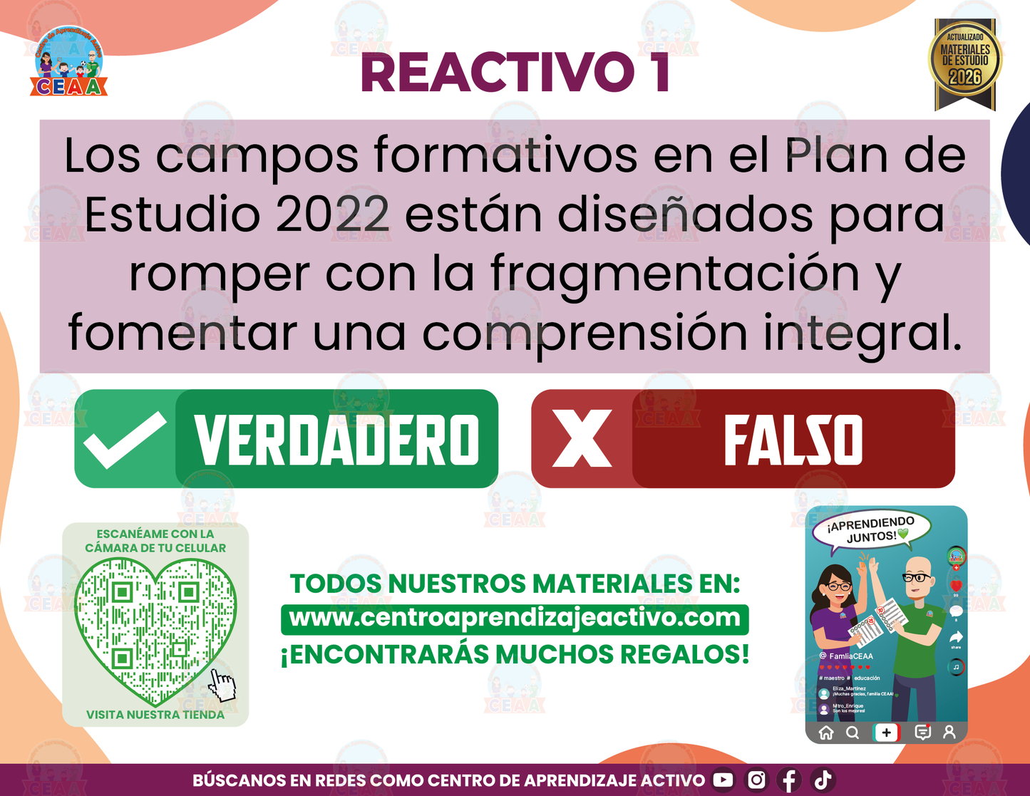 Cuadernillo de Estudio - Aprendamos en Comunidad Fascículo 3 - Verdadero o Falso en PDF