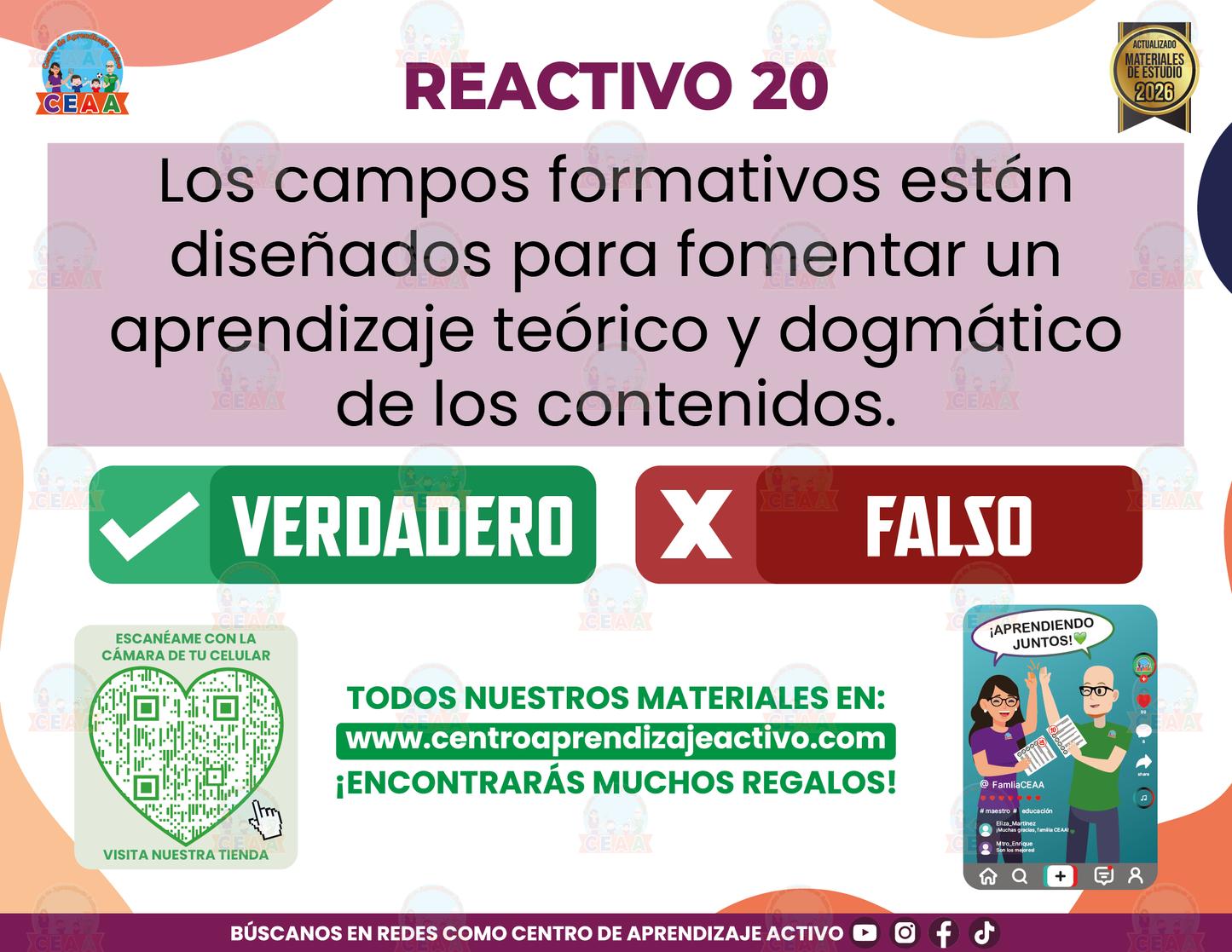 Cuadernillo de Estudio - Aprendamos en Comunidad Fascículo 3 - Verdadero o Falso en PDF