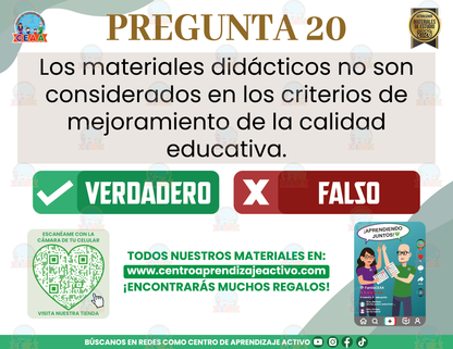 Cuadernillo de Estudio - Artículo 3ro Constitucional - Verdadero o Falso en PDF