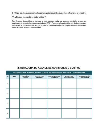 BITÁCORA PARA LA ORGANIZACIÓN Y SEGUIMIENTO DEL CONSEJO TÉCNICO ESCOLAR editable en Word