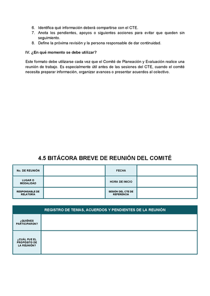 BITÁCORA PARA LA ORGANIZACIÓN Y SEGUIMIENTO DEL CONSEJO TÉCNICO ESCOLAR Editable en Word