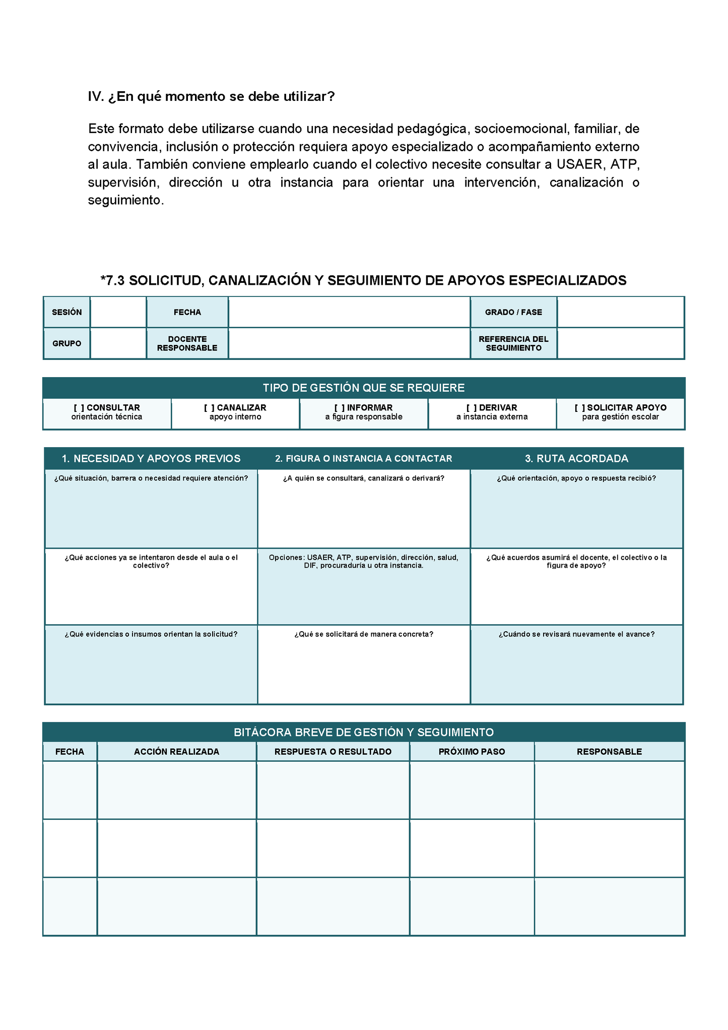 BITÁCORA PARA LA ORGANIZACIÓN Y SEGUIMIENTO DEL CONSEJO TÉCNICO ESCOLAR Editable en Word