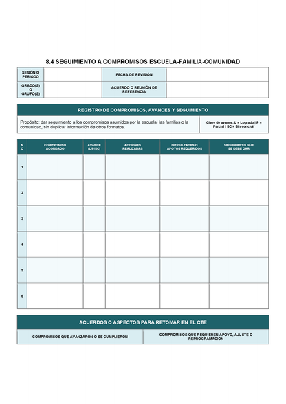 BITÁCORA PARA LA ORGANIZACIÓN Y SEGUIMIENTO DEL CONSEJO TÉCNICO ESCOLAR editable en Word