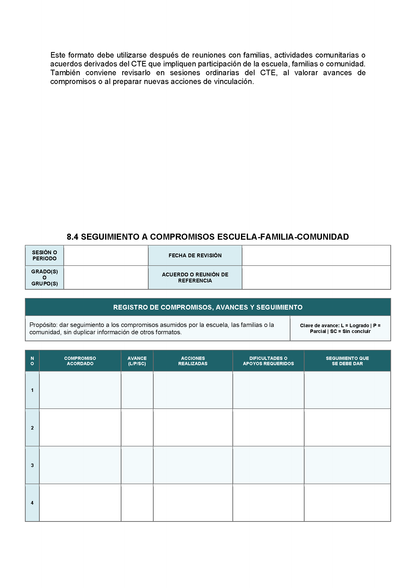BITÁCORA PARA LA ORGANIZACIÓN Y SEGUIMIENTO DEL CONSEJO TÉCNICO ESCOLAR Editable en Word