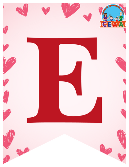 Banderín Mes de Febrero (2 Versiones) en PDF