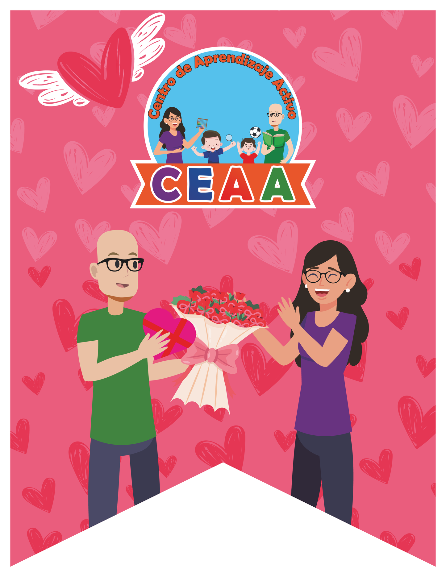 Banderín Mes de Febrero (2 Versiones) en PDF