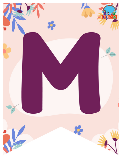 Banderín Mes de Marzo (2 Versiones) en PDF