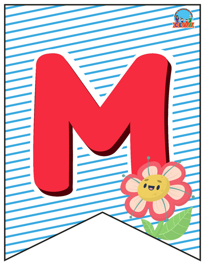 Banderín Mes de Marzo (2 Versiones) en PDF