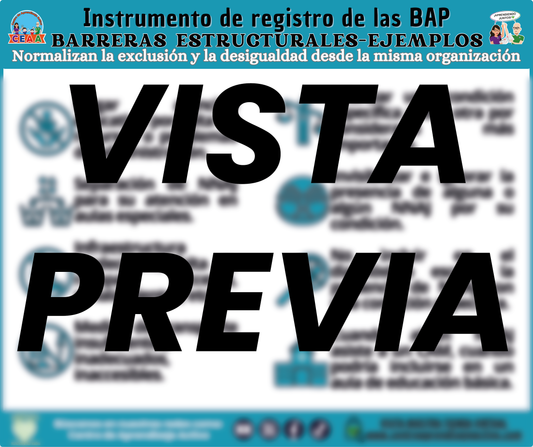 Infografía Instrumento de registro de las BAP BARRERAS ESTRUCTURALES EJEMPLOS Normalizan la exclusión y la desigualdad desde la misma organización