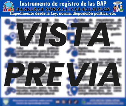 Infografía Instrumento de registro de las BAP BARRERAS NORMATIVAS EJEMPLOS Impedimento desde la Ley, norma, disposición política, etc.