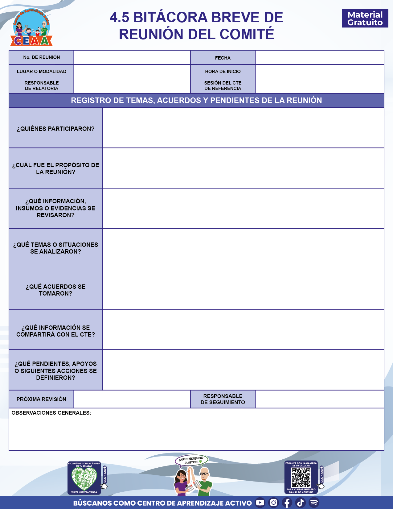 BITÁCORA PARA LA ORGANIZACIÓN Y SEGUIMIENTO DEL CONSEJO TÉCNICO ESCOLAR en PDF