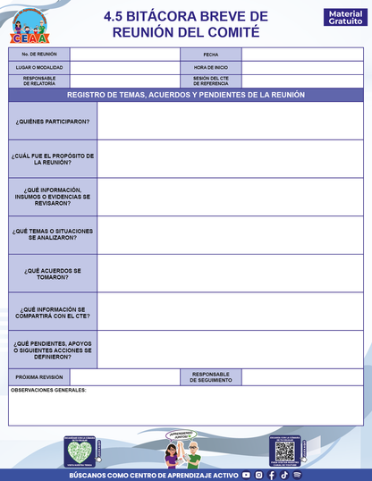 BITÁCORA PARA LA ORGANIZACIÓN Y SEGUIMIENTO DEL CONSEJO TÉCNICO ESCOLAR en PDF