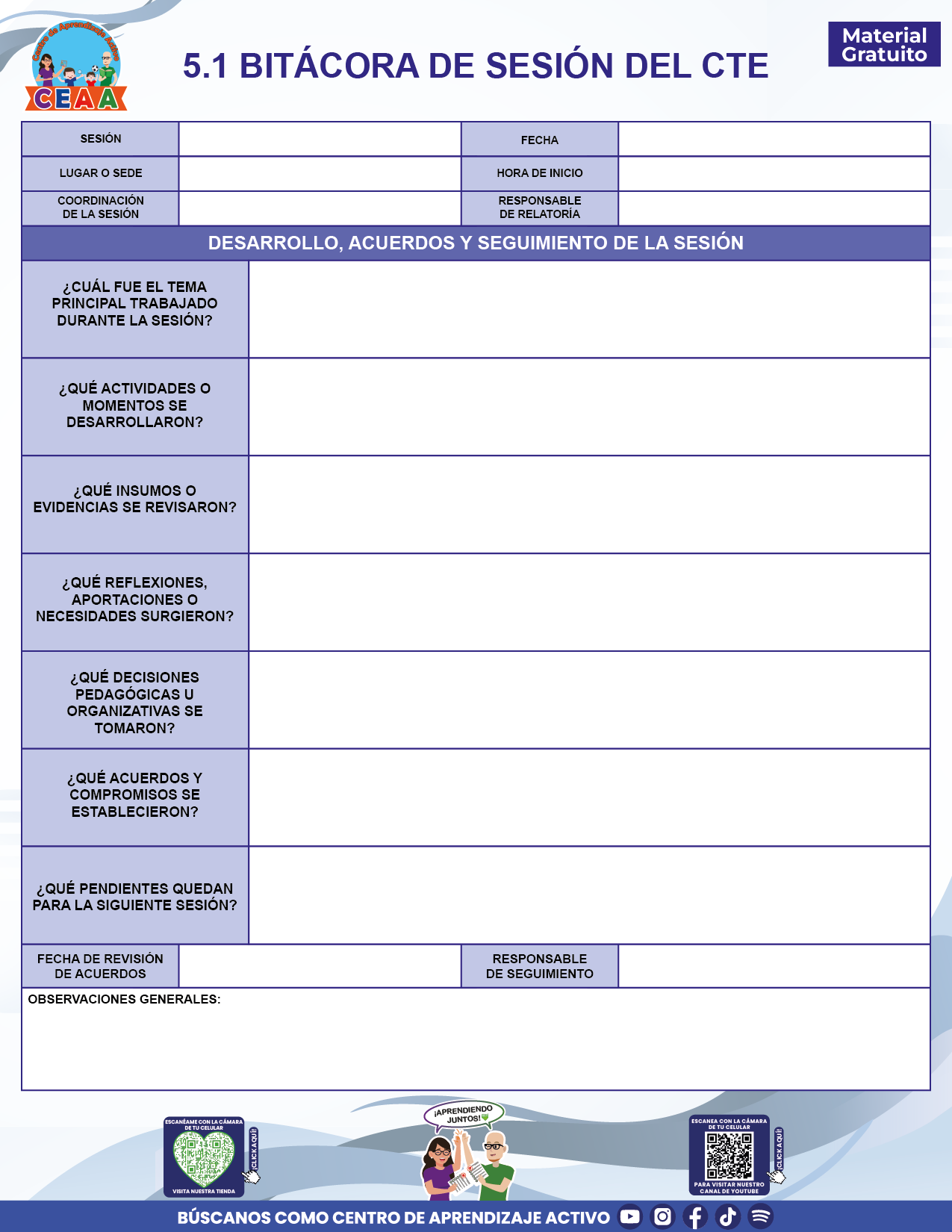 BITÁCORA PARA LA ORGANIZACIÓN Y SEGUIMIENTO DEL CONSEJO TÉCNICO ESCOLAR en PDF