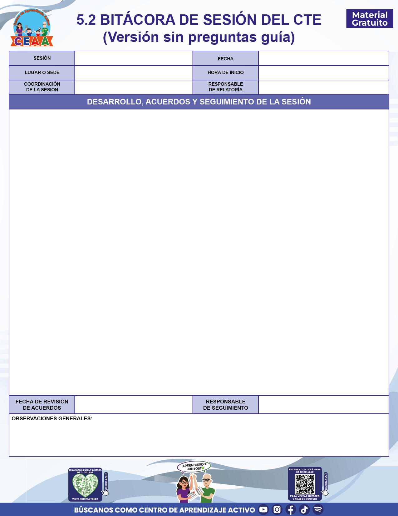 BITÁCORA PARA LA ORGANIZACIÓN Y SEGUIMIENTO DEL CONSEJO TÉCNICO ESCOLAR en PDF