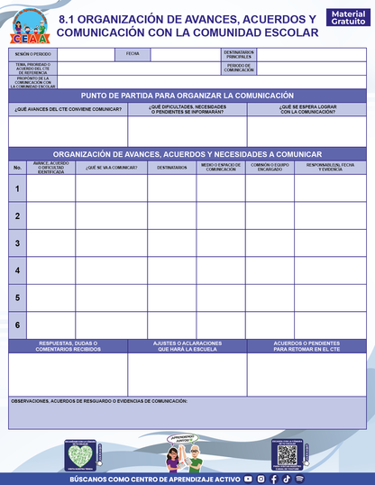 BITÁCORA PARA LA ORGANIZACIÓN Y SEGUIMIENTO DEL CONSEJO TÉCNICO ESCOLAR en PDF