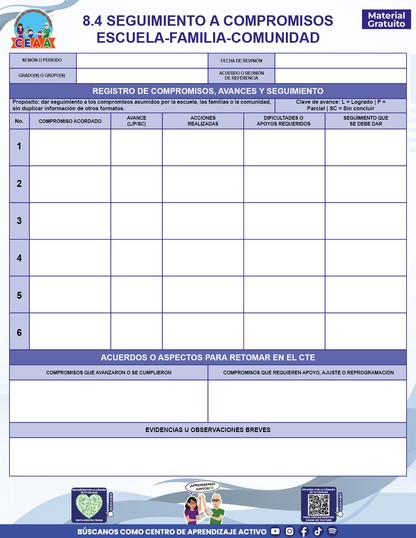 BITÁCORA PARA LA ORGANIZACIÓN Y SEGUIMIENTO DEL CONSEJO TÉCNICO ESCOLAR en PDF