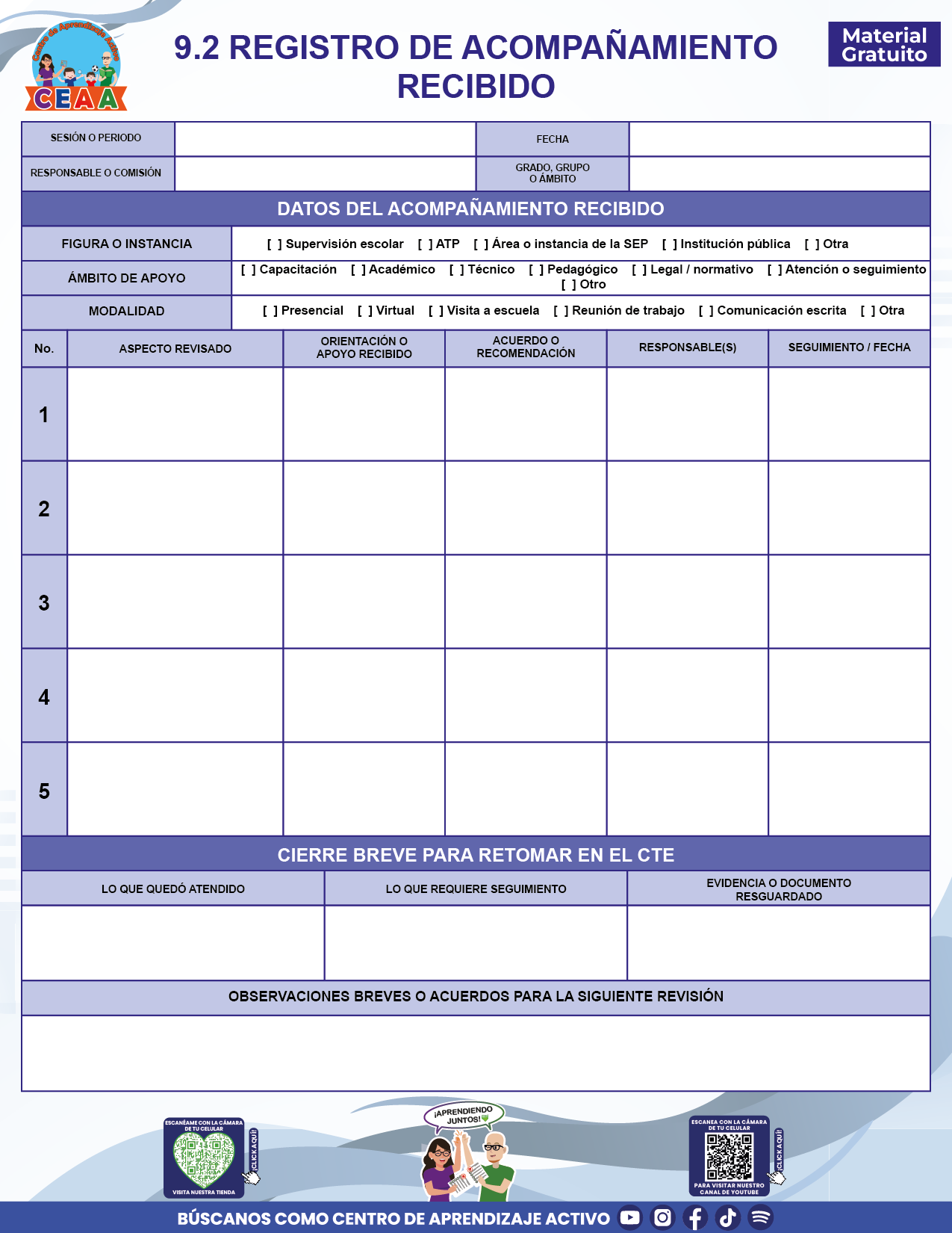 BITÁCORA PARA LA ORGANIZACIÓN Y SEGUIMIENTO DEL CONSEJO TÉCNICO ESCOLAR en PDF
