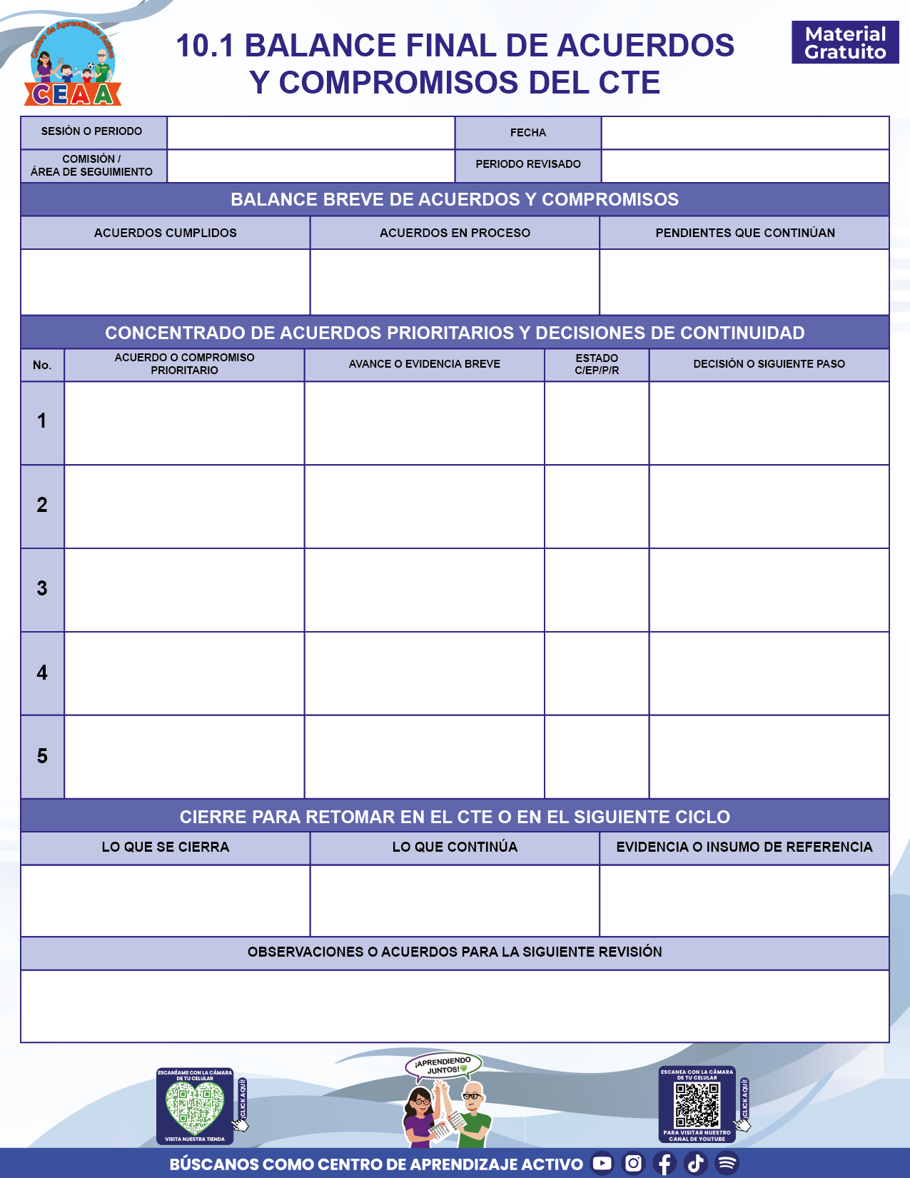 BITÁCORA PARA LA ORGANIZACIÓN Y SEGUIMIENTO DEL CONSEJO TÉCNICO ESCOLAR en PDF