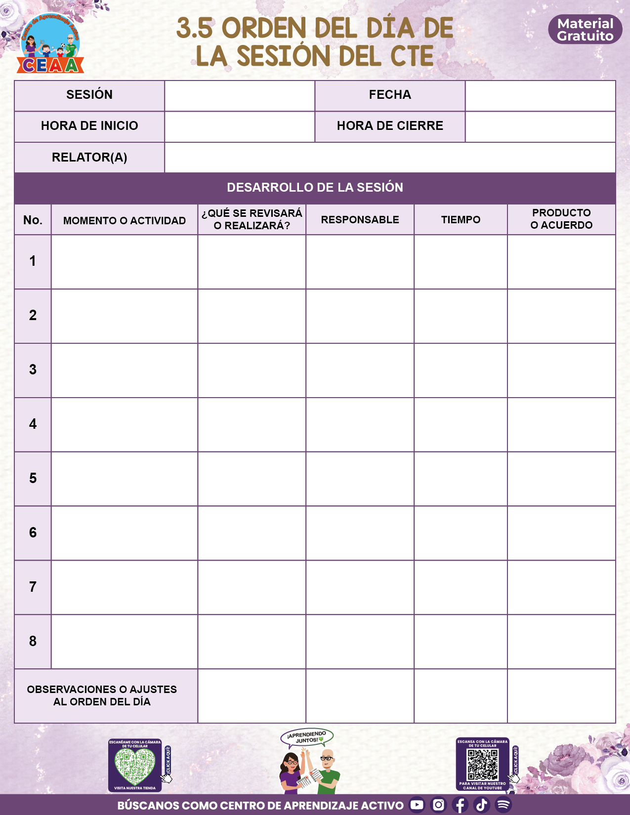 BITÁCORA PARA LA ORGANIZACIÓN Y SEGUIMIENTO DEL CONSEJO TÉCNICO ESCOLAR V3 en PDF
